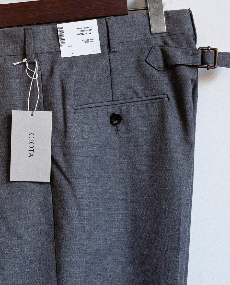 CIOTA × J.PRESS　Hopsack Piped Stem Trousers