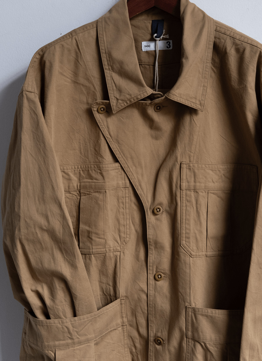 ts(s) Cotton Slub Yarn Twill Military Shirt Jacket