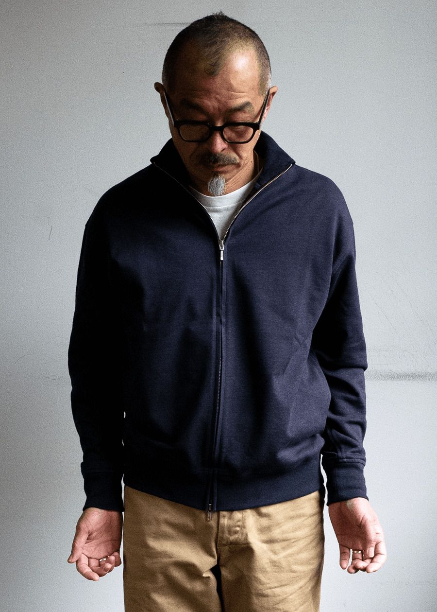 Cale スーピマコットン ヘンプ裏毛 Zip Cardigan