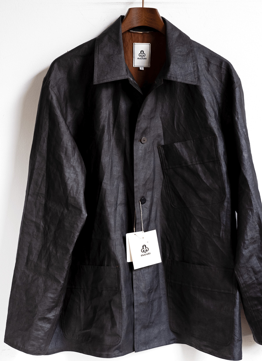 mando 泥染め SILK SHIRT JACKET