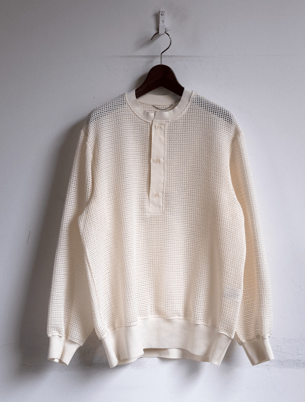 mando Mesh Henley Neck Pull Over