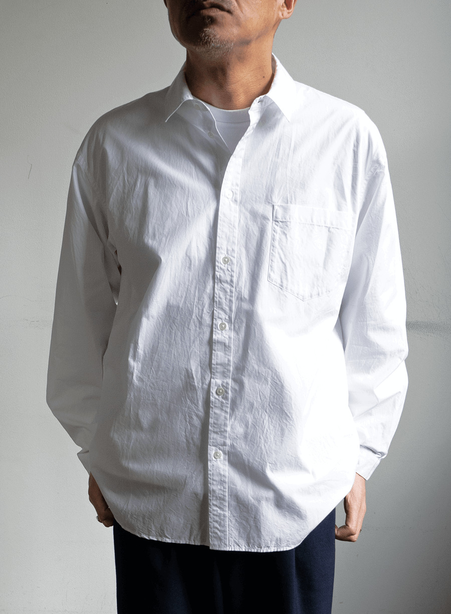 ATON Suvin Broad Washed Shirt