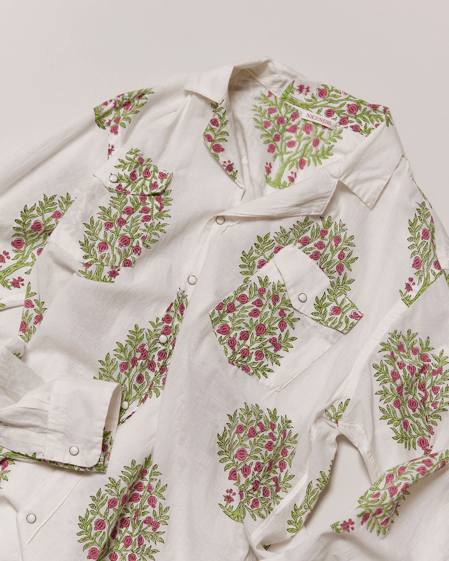 NICENESS Floral Print Cowboy Shirt “PUTHLI.C”