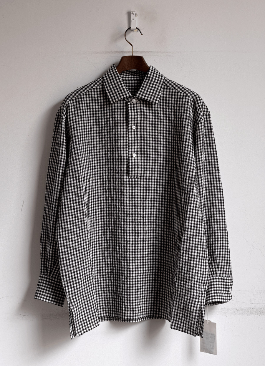 Cale Water Twist Linen Pullover Shirt | 山口ストアー