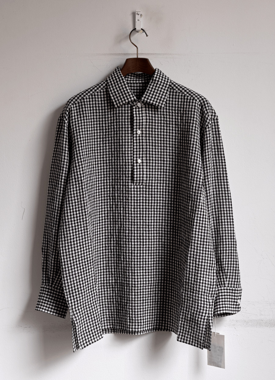 Cale Water Twist Linen Pullover Shirt