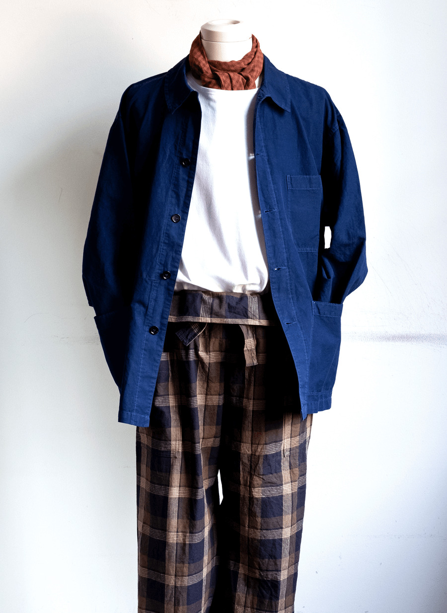 ts(s) Block Plaid Linen×Cotton Cloth Thai Pants