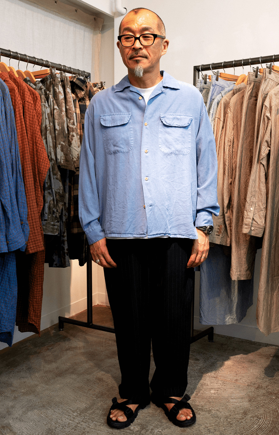 ts(s) Garment Dye Rayon Round Flap Pocket Shirt