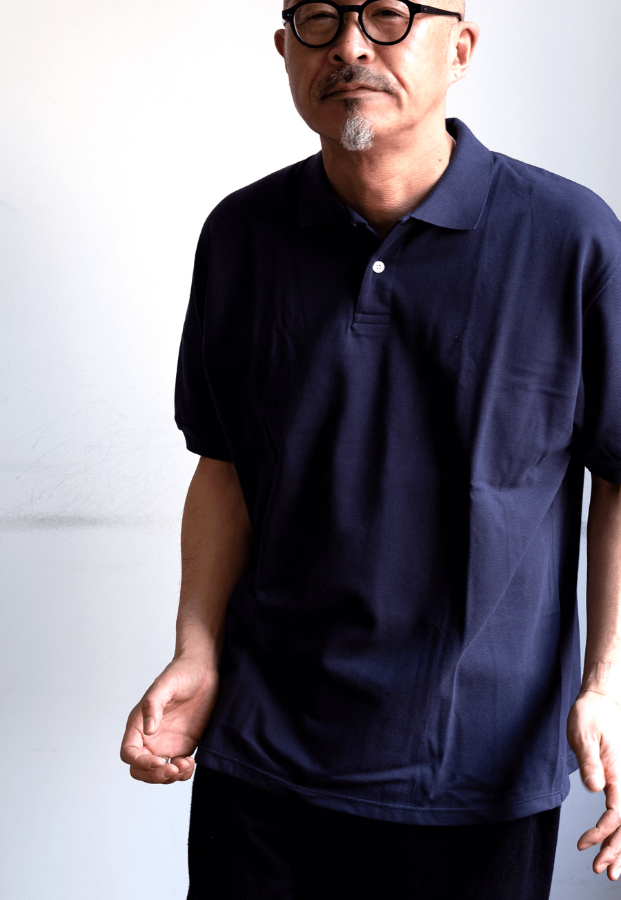 MAISON CORNICHON  鹿の子 POLO SHIRT