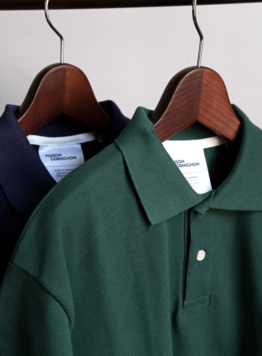 MAISON CORNICHON  鹿の子 POLO SHIRT