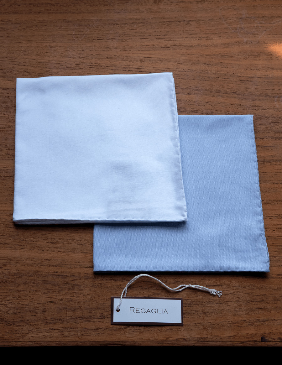 REGAGLIA Cotton Oxford Pocket Squqre