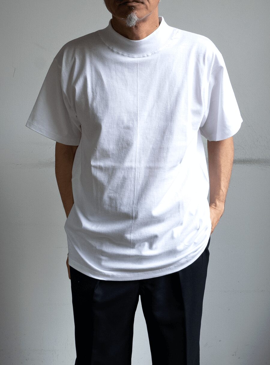 LIFE WEAR　5.5oz Mock Neck Short Sleeve T