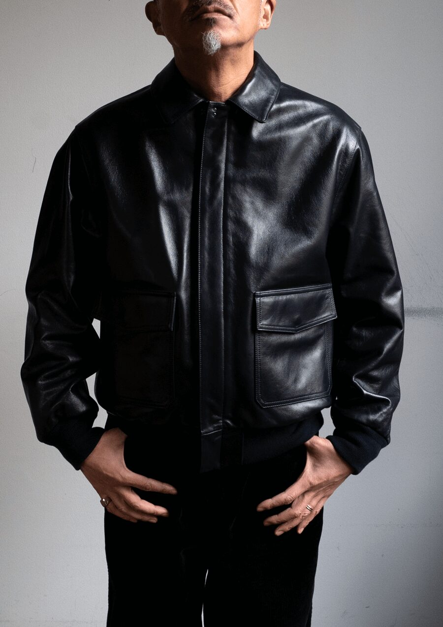 LOEFF　LAMBS LEATHER FLIGHT JACKET
