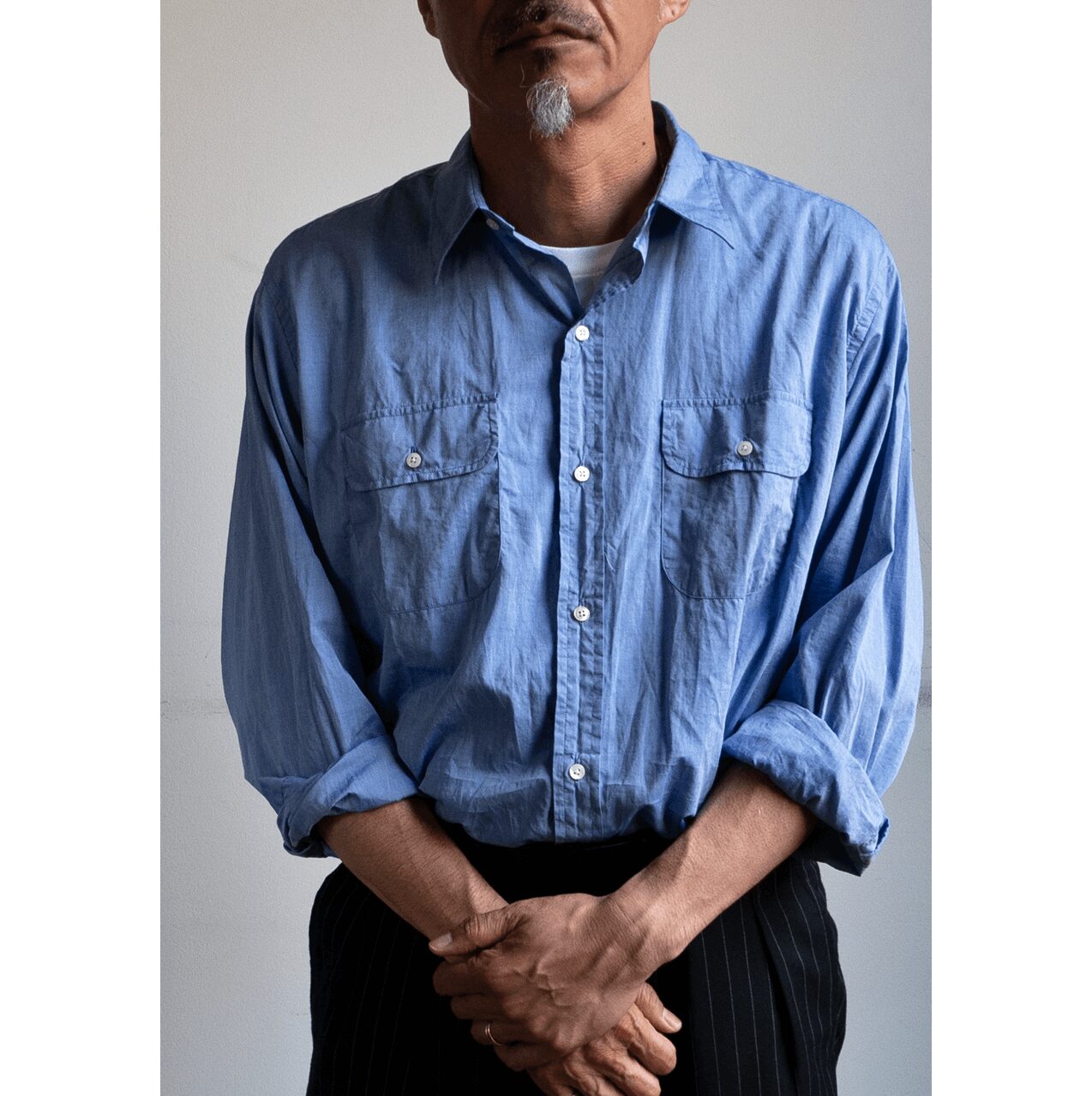 INDIVIDUALIZED SHIRTS　Dress Chambray 2poc Work Shirt