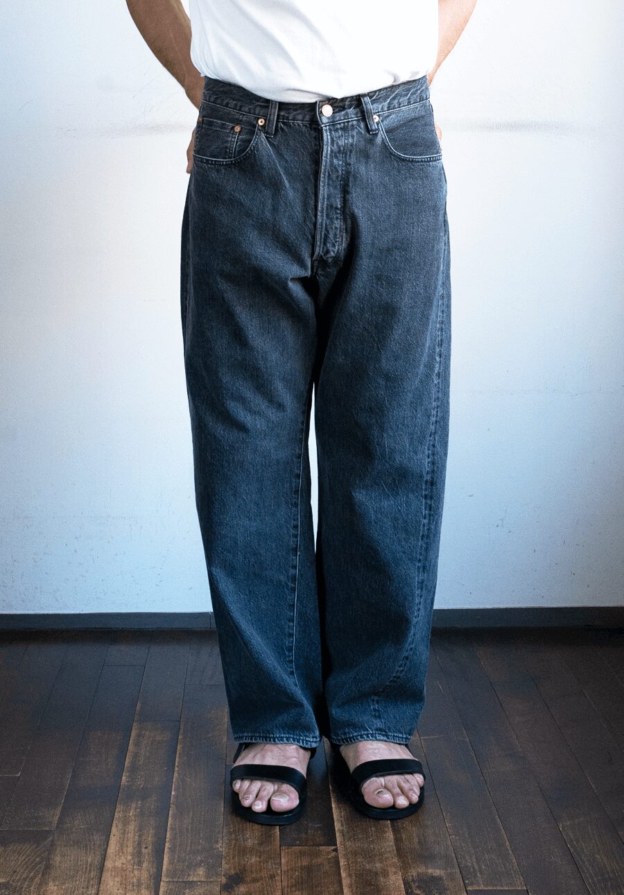 ULTERIOR　WASHED SELVEDGE BLACK DENIM 5P PANTS