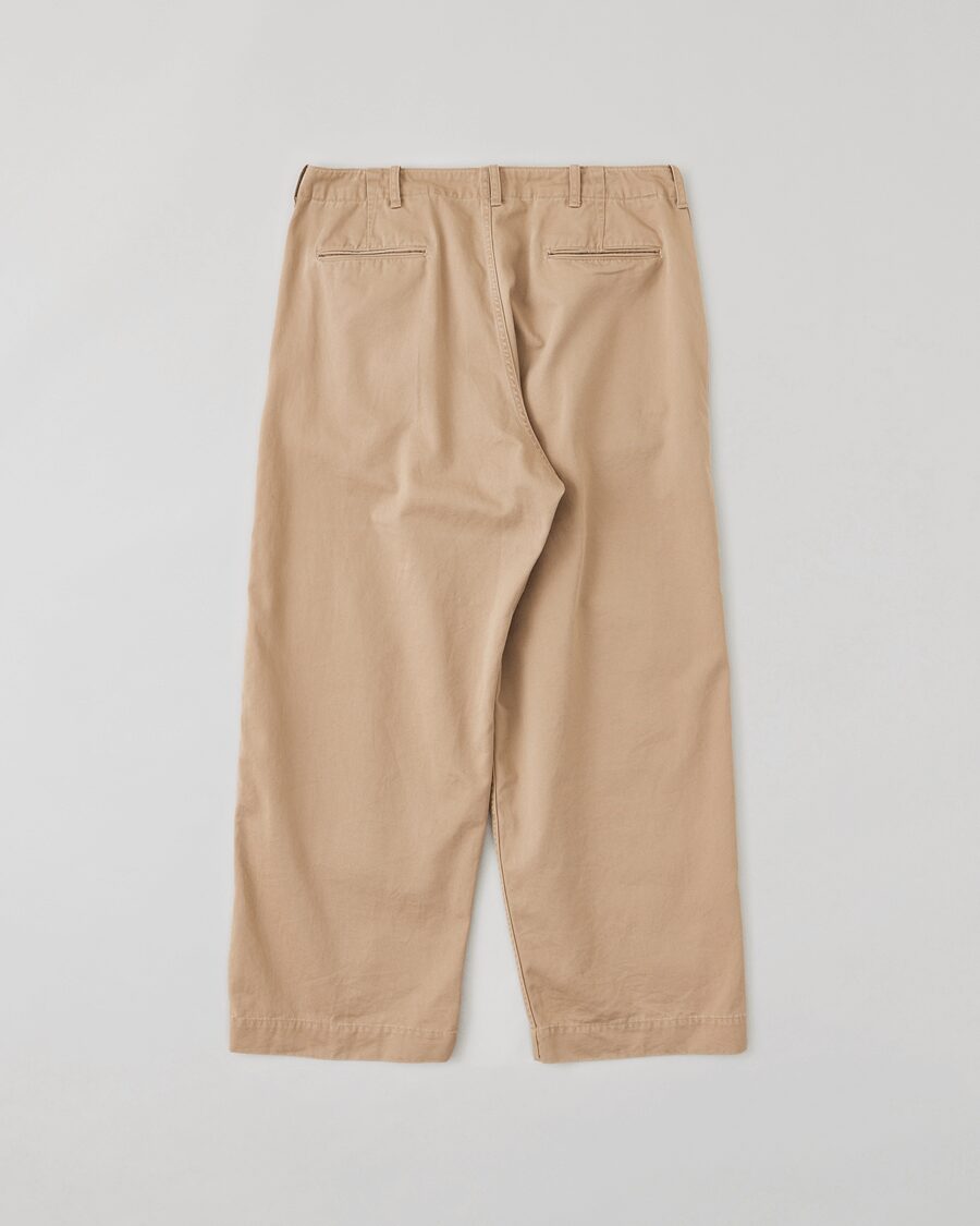 NICENESS　AGED-EFFECT CHINO RESIZED CHINO TROUSERS “ALBARN”