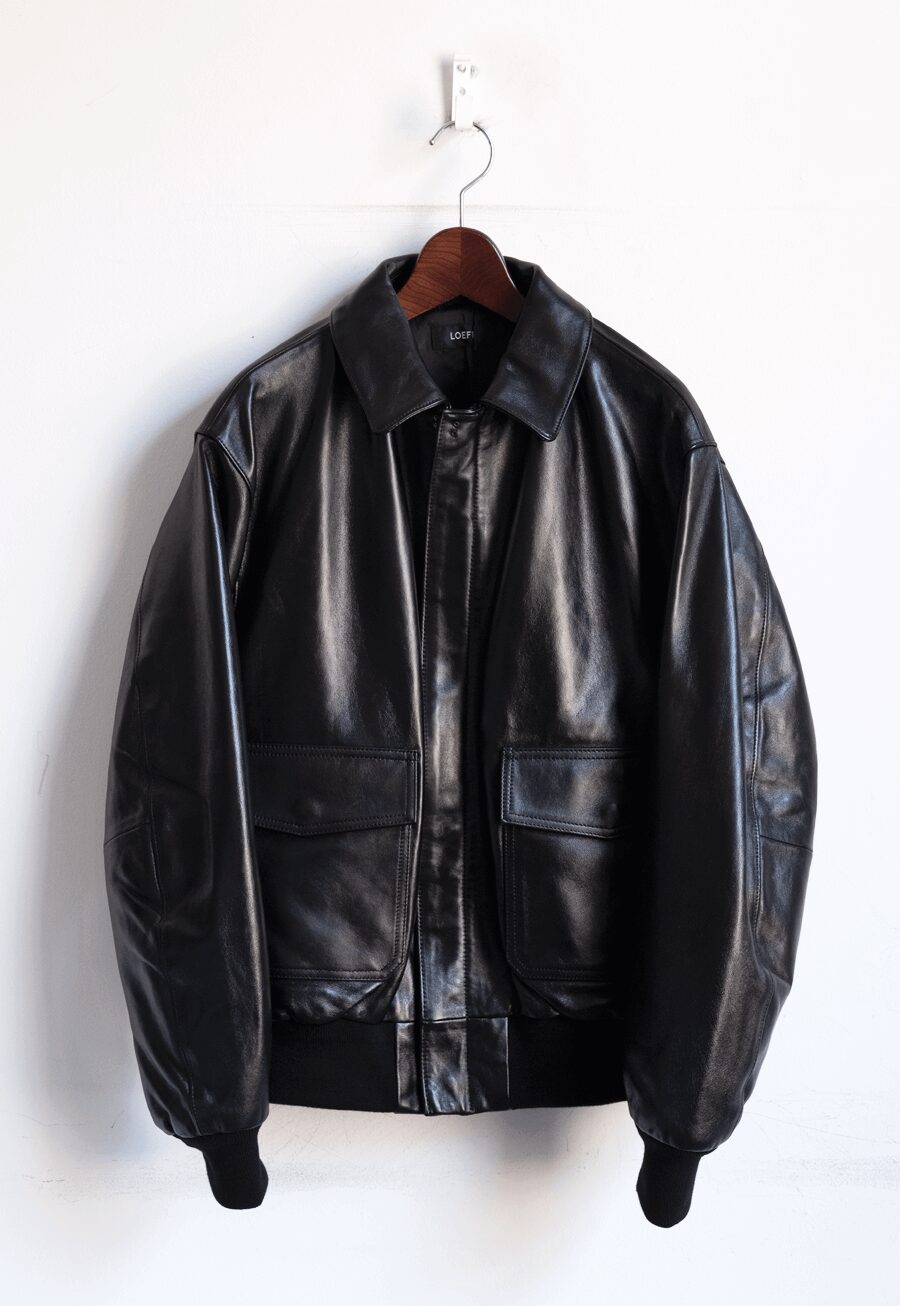 LOEFF　LAMBS LEATHER FLIGHT JACKET