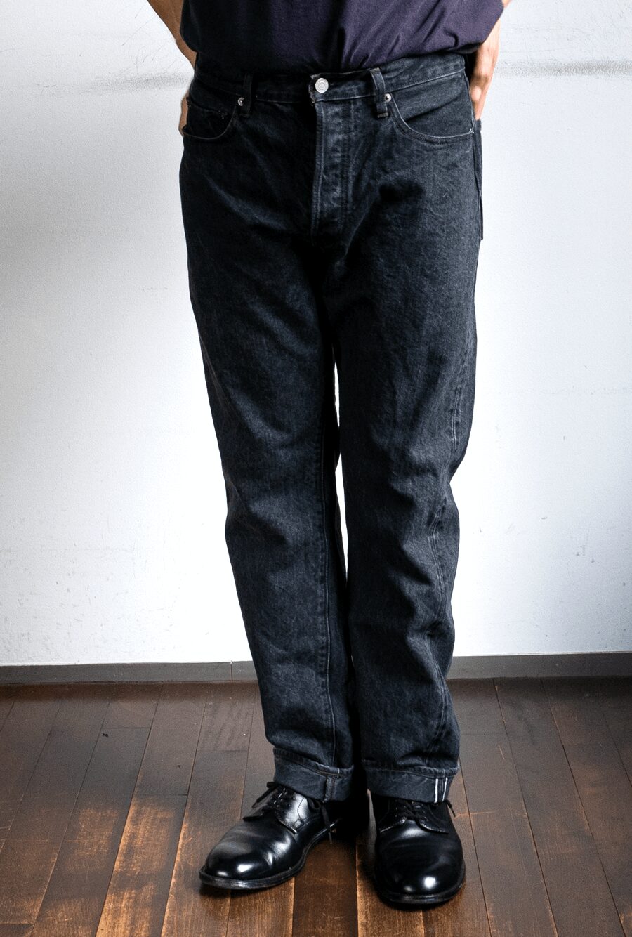 CIOTA　Straight 5 Pocket Pants Meduim Black
