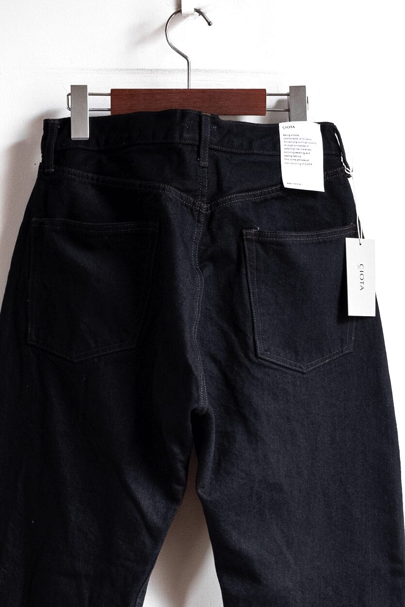 CIOTA　Straight 5 Pocket Pants Black（One Wash）