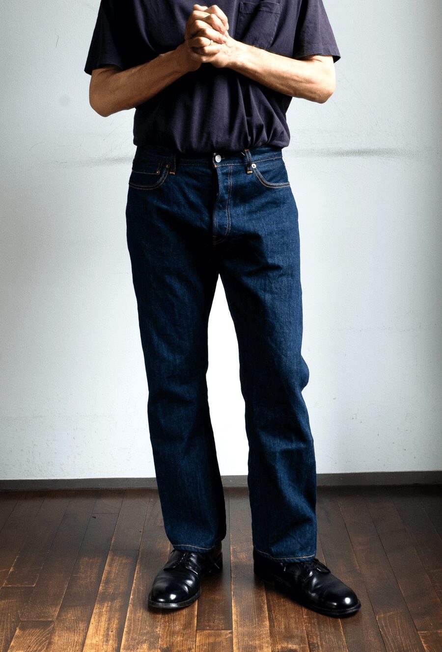 CIOTA　Straight 5 Pocket Pants Navy（One Wash）