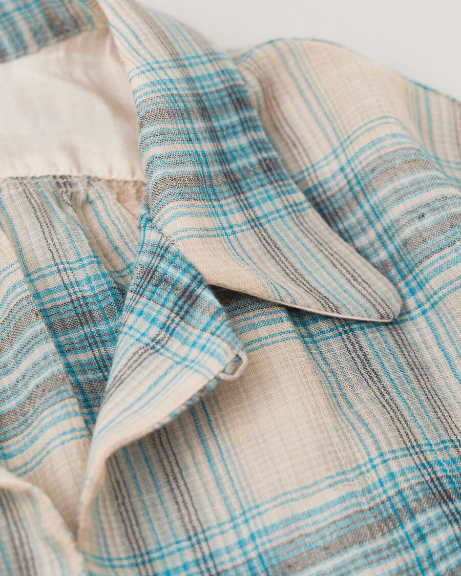 NICENESS　MULTI-COLOR OMBRE OPEN COLLAR JACKET SHIRT “THOM”