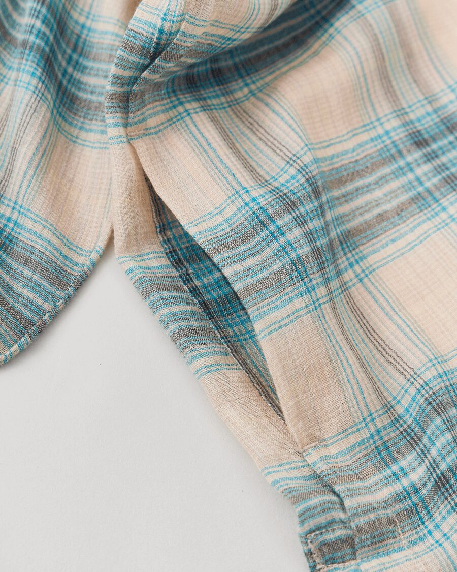 NICENESS　MULTI-COLOR OMBRE OPEN COLLAR JACKET SHIRT “THOM”