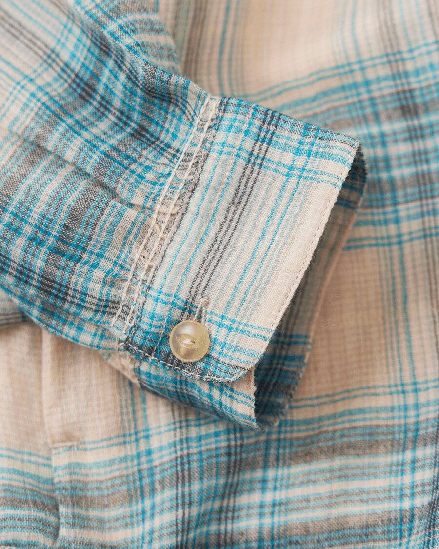 NICENESS　MULTI-COLOR OMBRE OPEN COLLAR JACKET SHIRT “THOM”