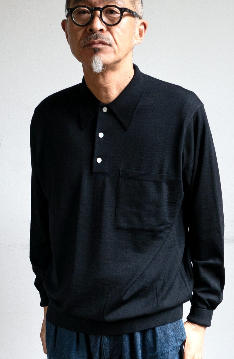 LÖWER　30G Long Sleeve Polo Shirt