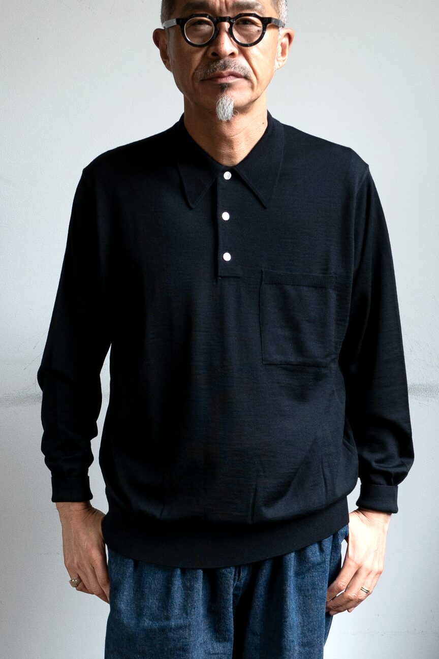 LÖWER　30G Long Sleeve Polo Shirt