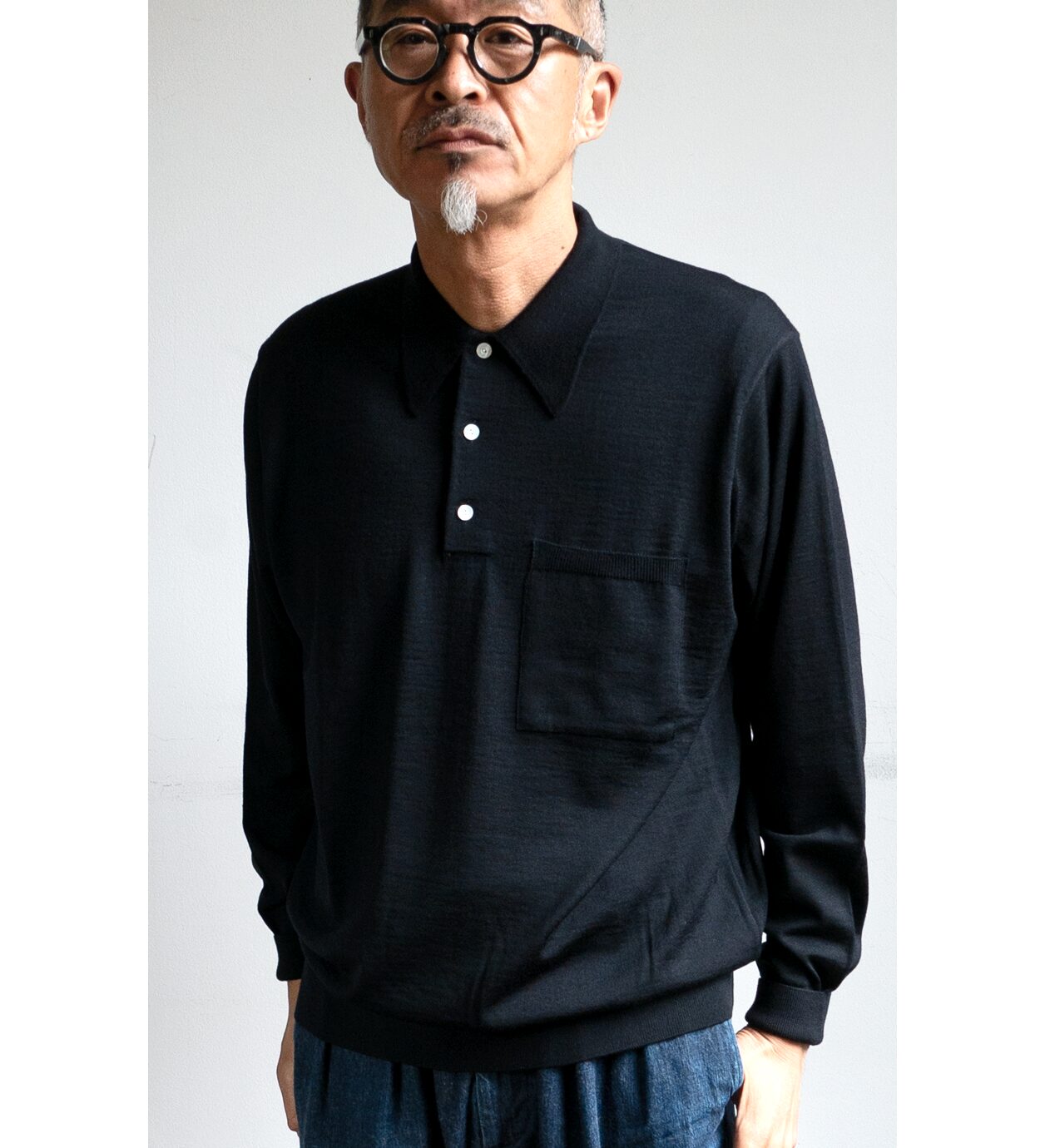 LÖWER　30G Long Sleeve Polo Shirt