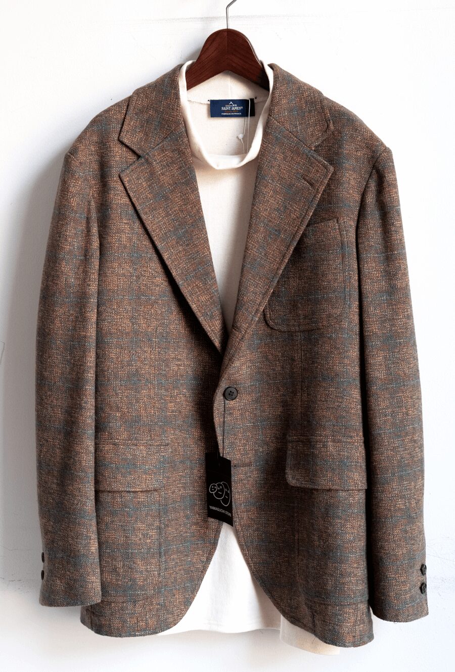 YAMAGUCHI STORE　Cotton Tweed Jacket Check & Herringbone