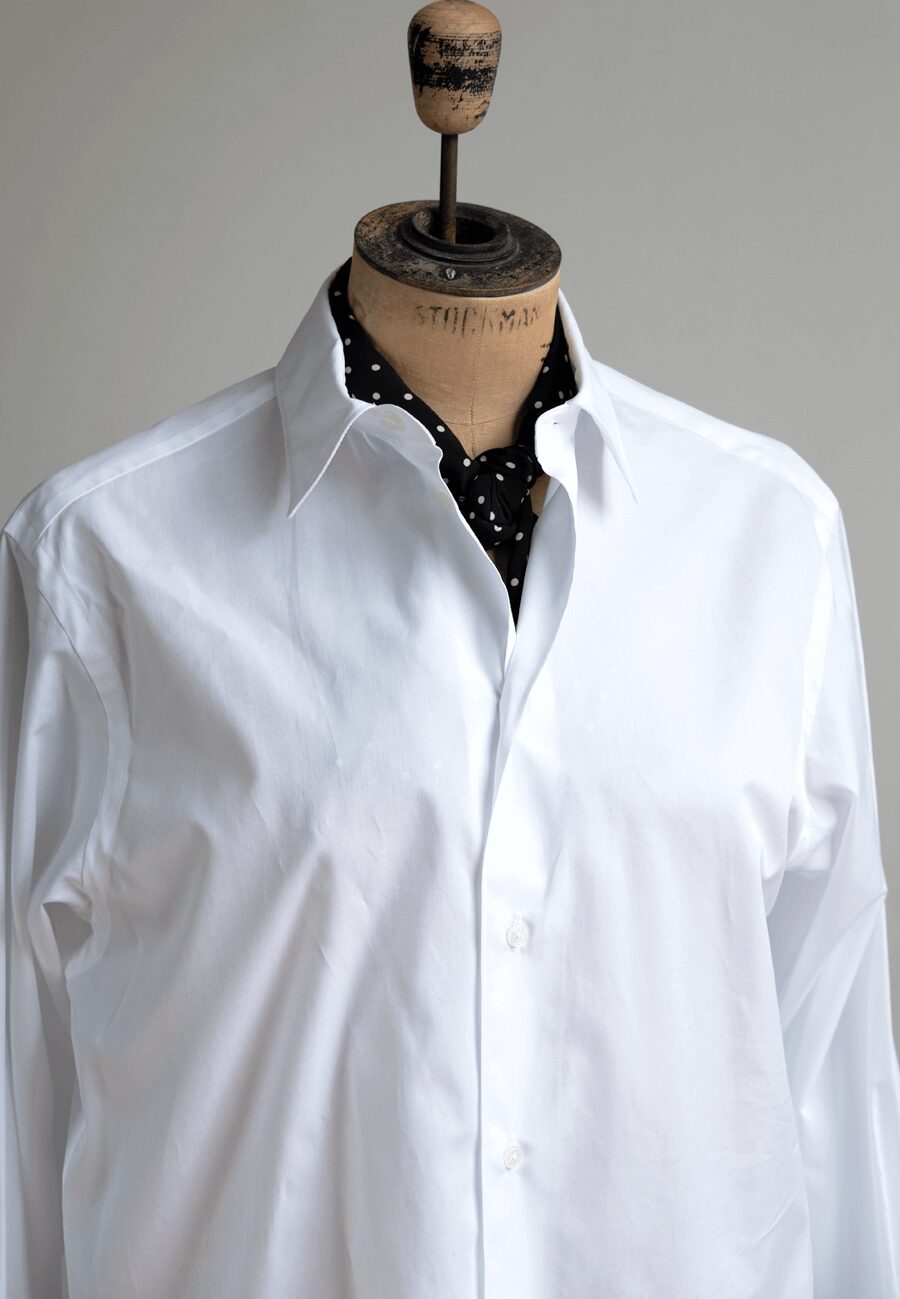 LOEFF　COTTON BROAD REGULAR COLLAR SHIRTS