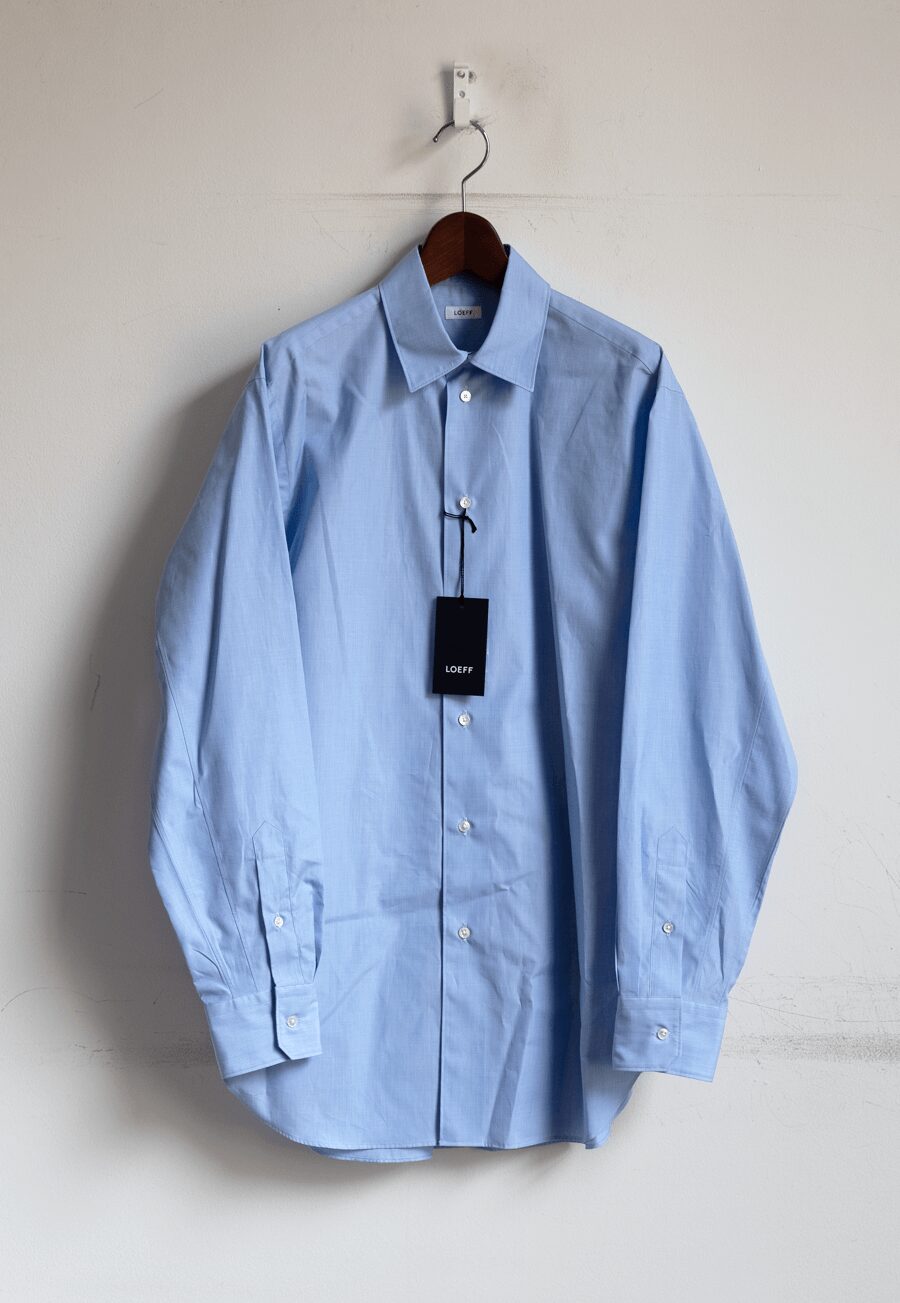 LOEFF　COTTON BROAD REGULAR COLLAR SHIRTS