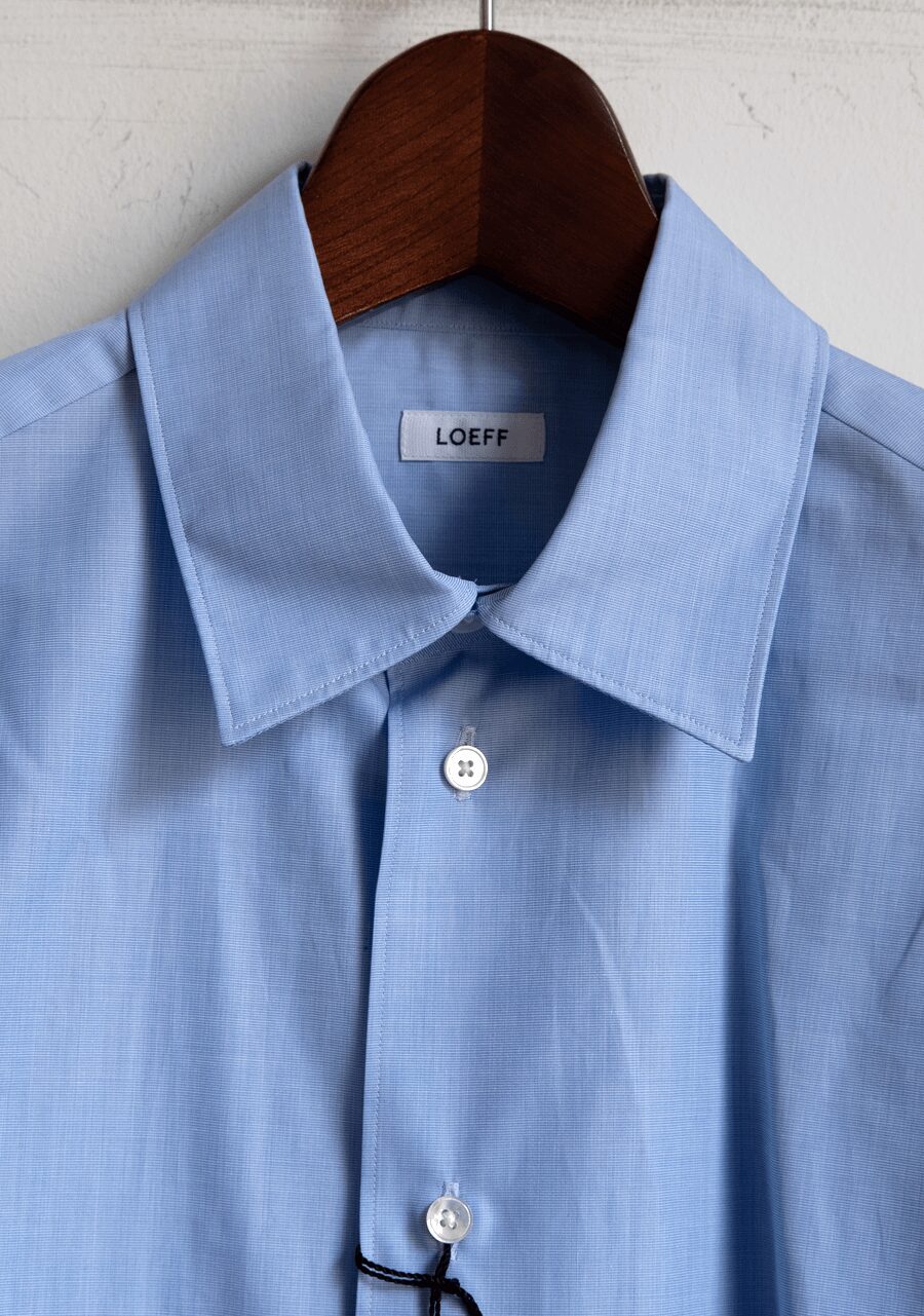 LOEFF　COTTON BROAD REGULAR COLLAR SHIRTS