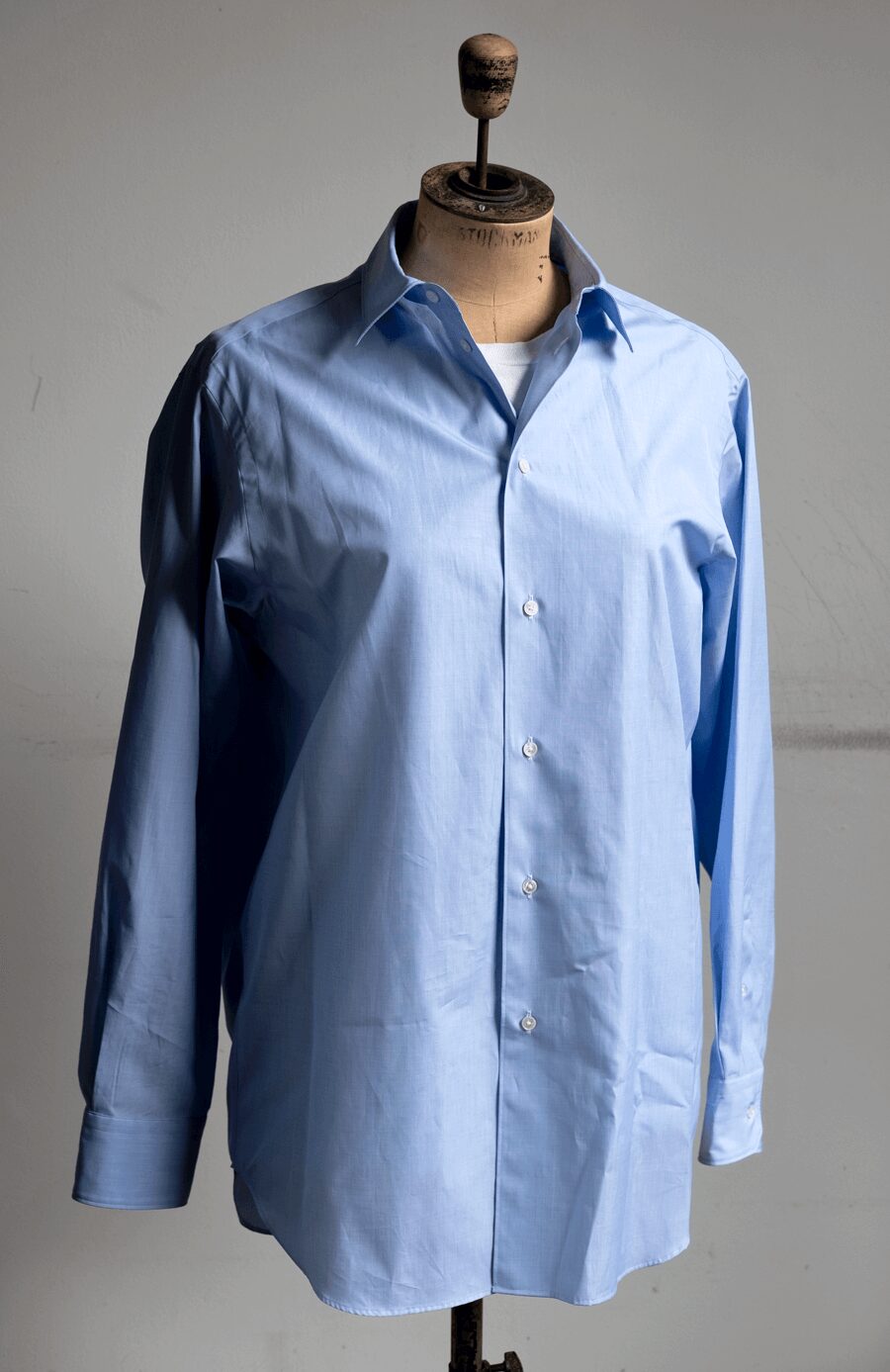 LOEFF　COTTON BROAD REGULAR COLLAR SHIRTS