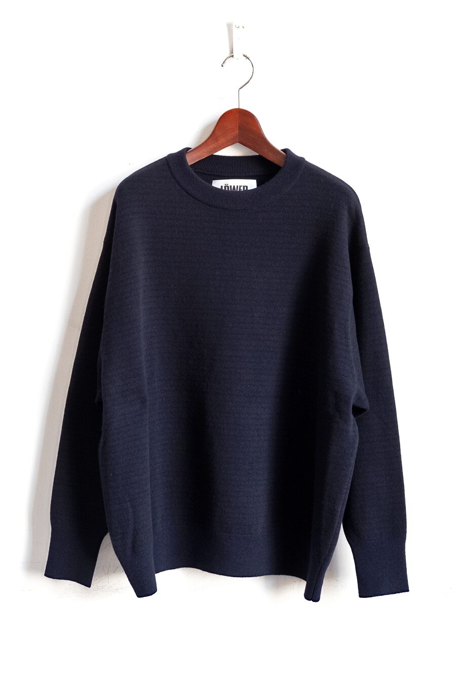 LÖWER　14G Plainstitch Float Border Pullover