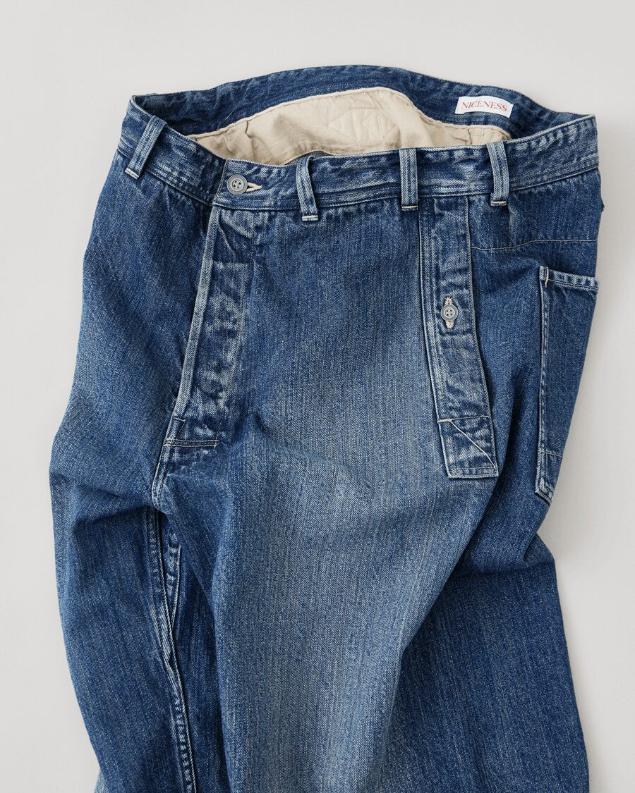 NICENESS　AGED-EFFECT DENIM TROUSERS “I.MARR”