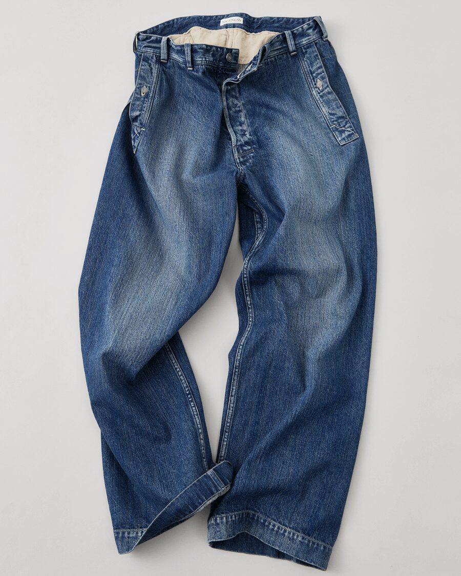 NICENESS　AGED-EFFECT DENIM TROUSERS “I.MARR”