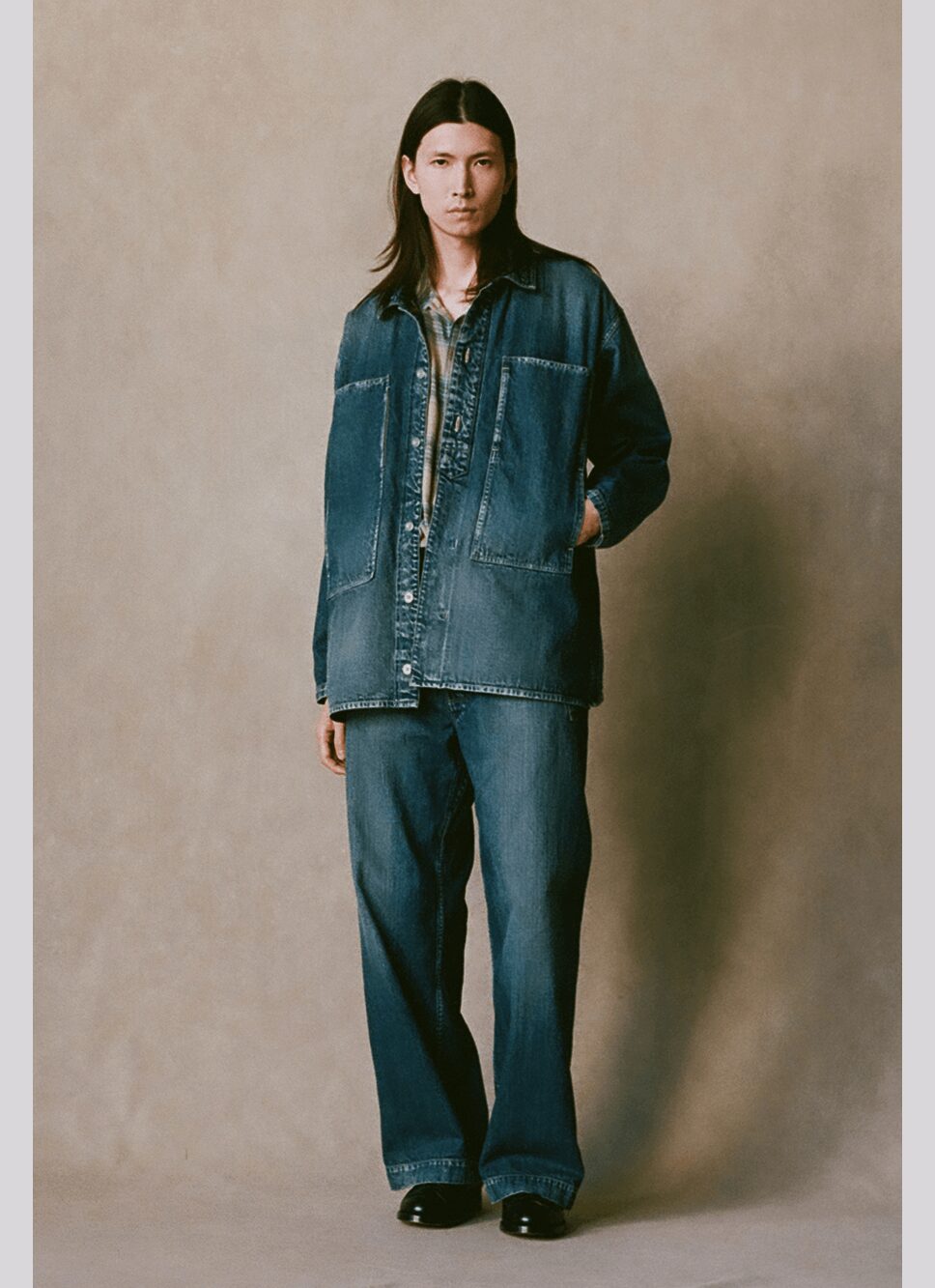 NICENESS　AGED-EFFECT DENIM JACKET “I.COXON”
