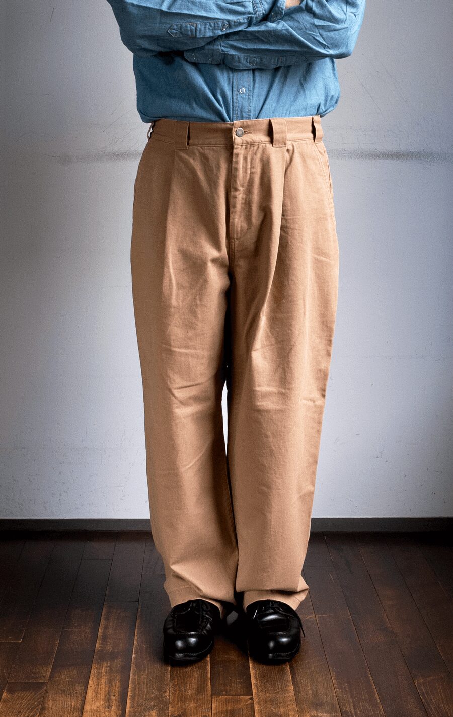 kiivu　Pigment Print Chino Cloth Tapered Trousers