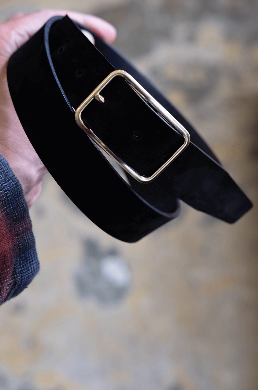 Cale　Calf × Nubuck Reversible Belt