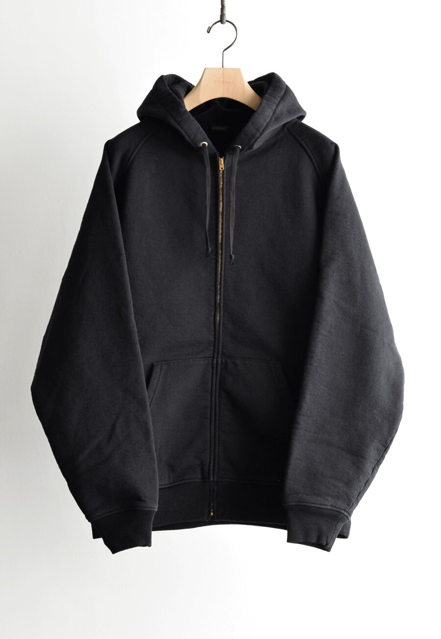 COMOLI　コットン裏毛 ジップパーカ