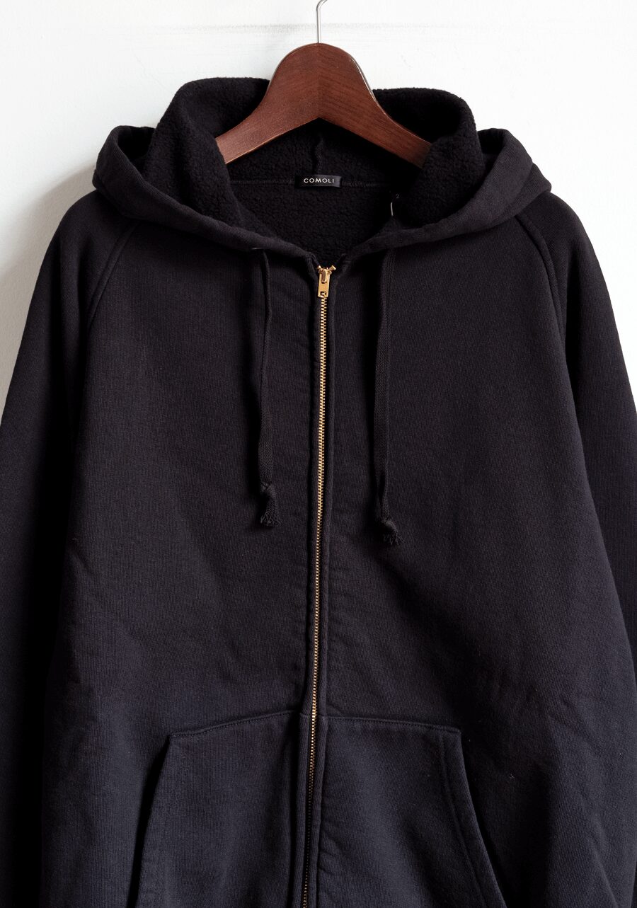 COMOLI　コットン裏毛 ジップパーカ
