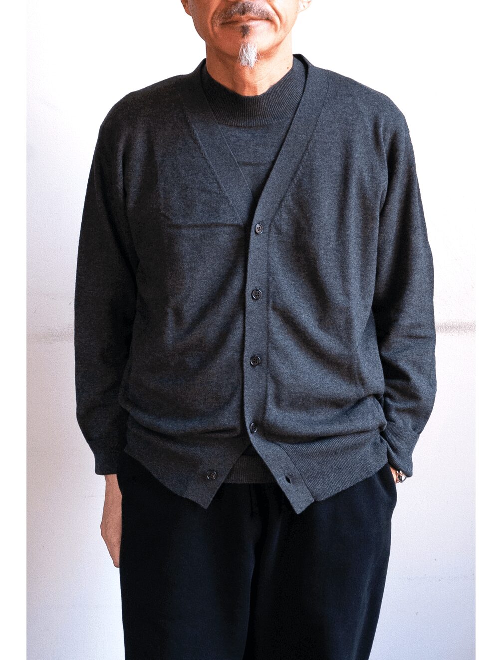 Renocntrant　COTTON CASHMERE NYLON MOCK NECK SWEATER