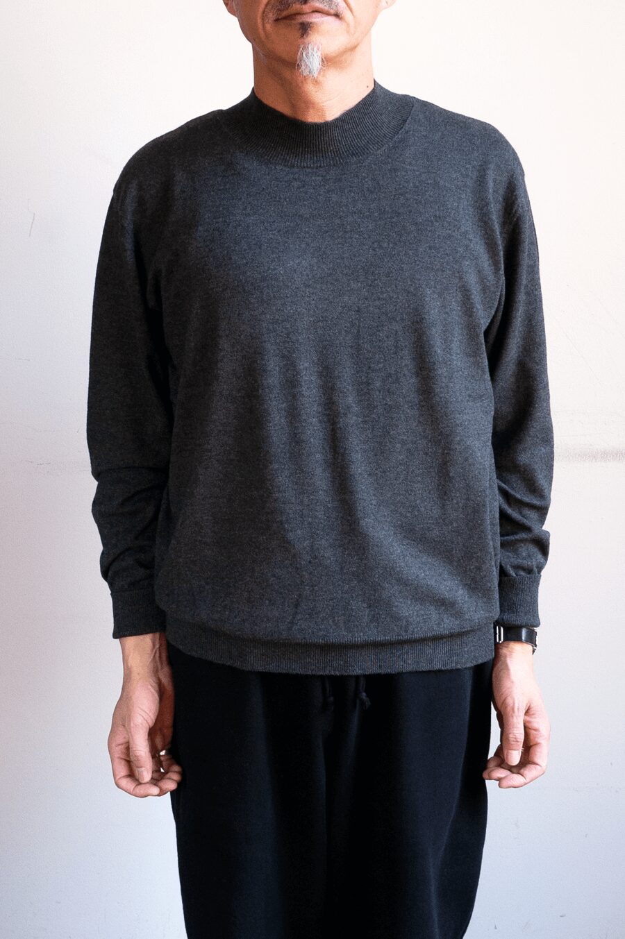 Renocntrant　COTTON CASHMERE NYLON MOCK NECK SWEATER