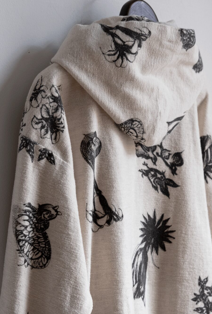 kiivu　ZIP UP HOODED -Drawing Sumi Print Doble + Needle –