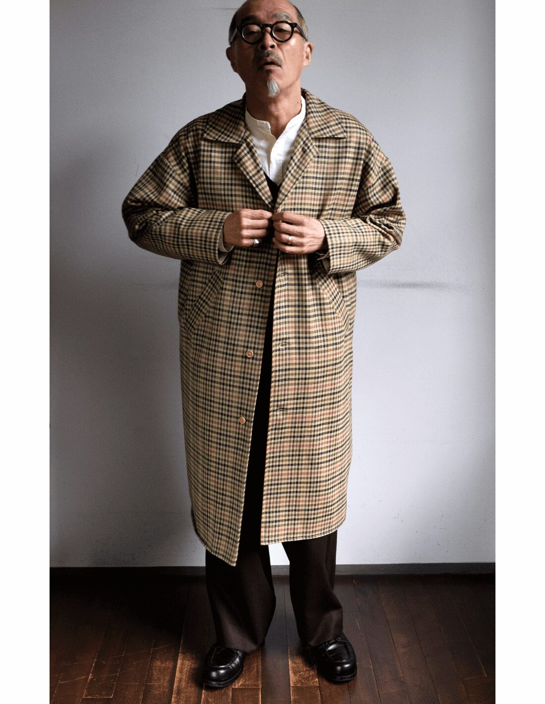Worker’s Nobility　Plaid Trench Coat