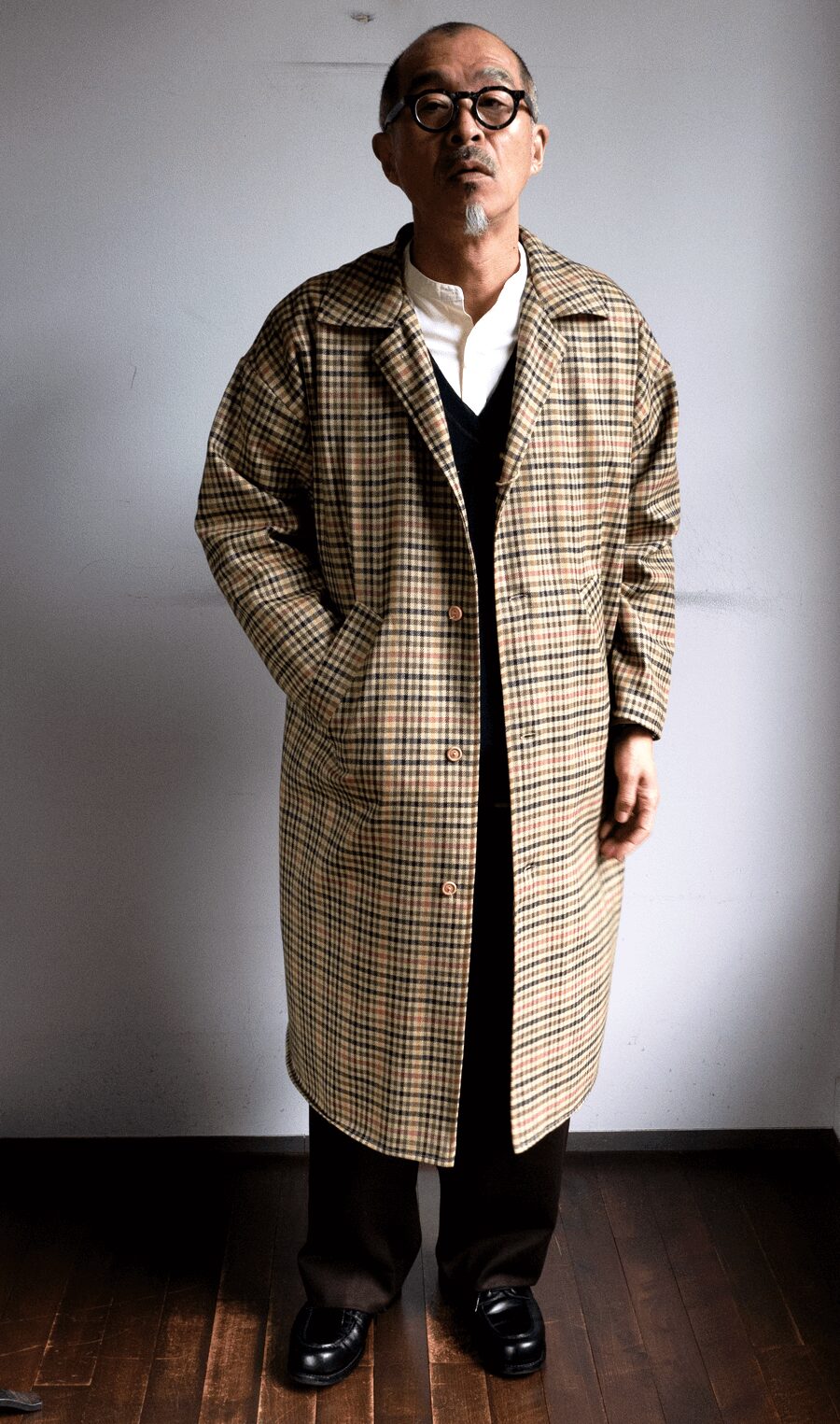 Worker’s Nobility　Plaid Trench Coat