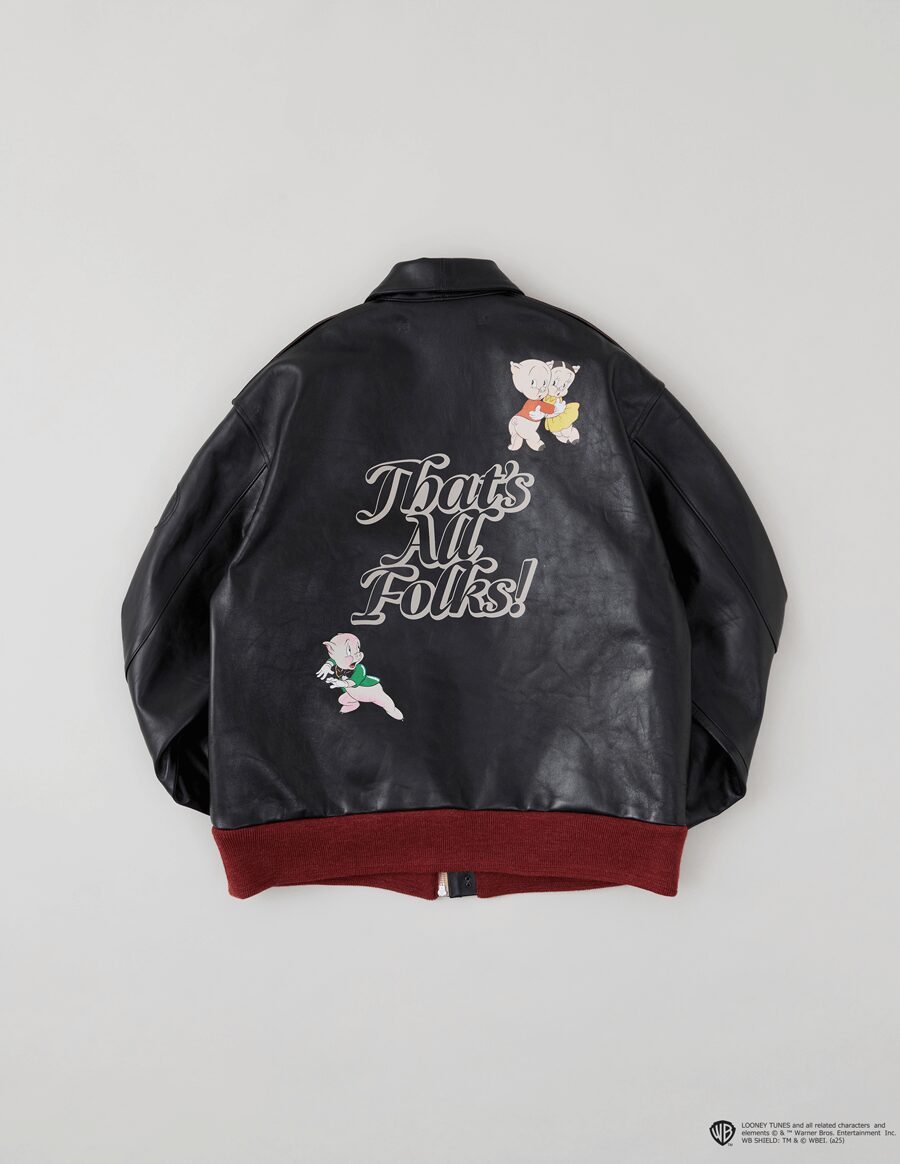 NICENESS　ブラウンコアラムレザー A2ジャケット “MONKMAN” DARK BROWN × RED