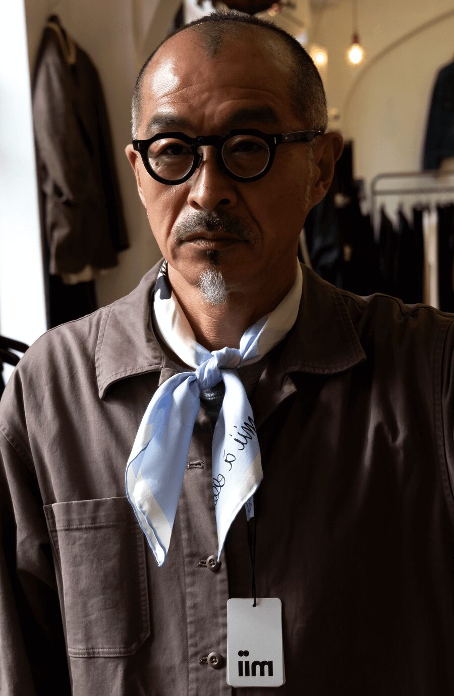 mii　PLACED SCREEN PRINTED SCARF