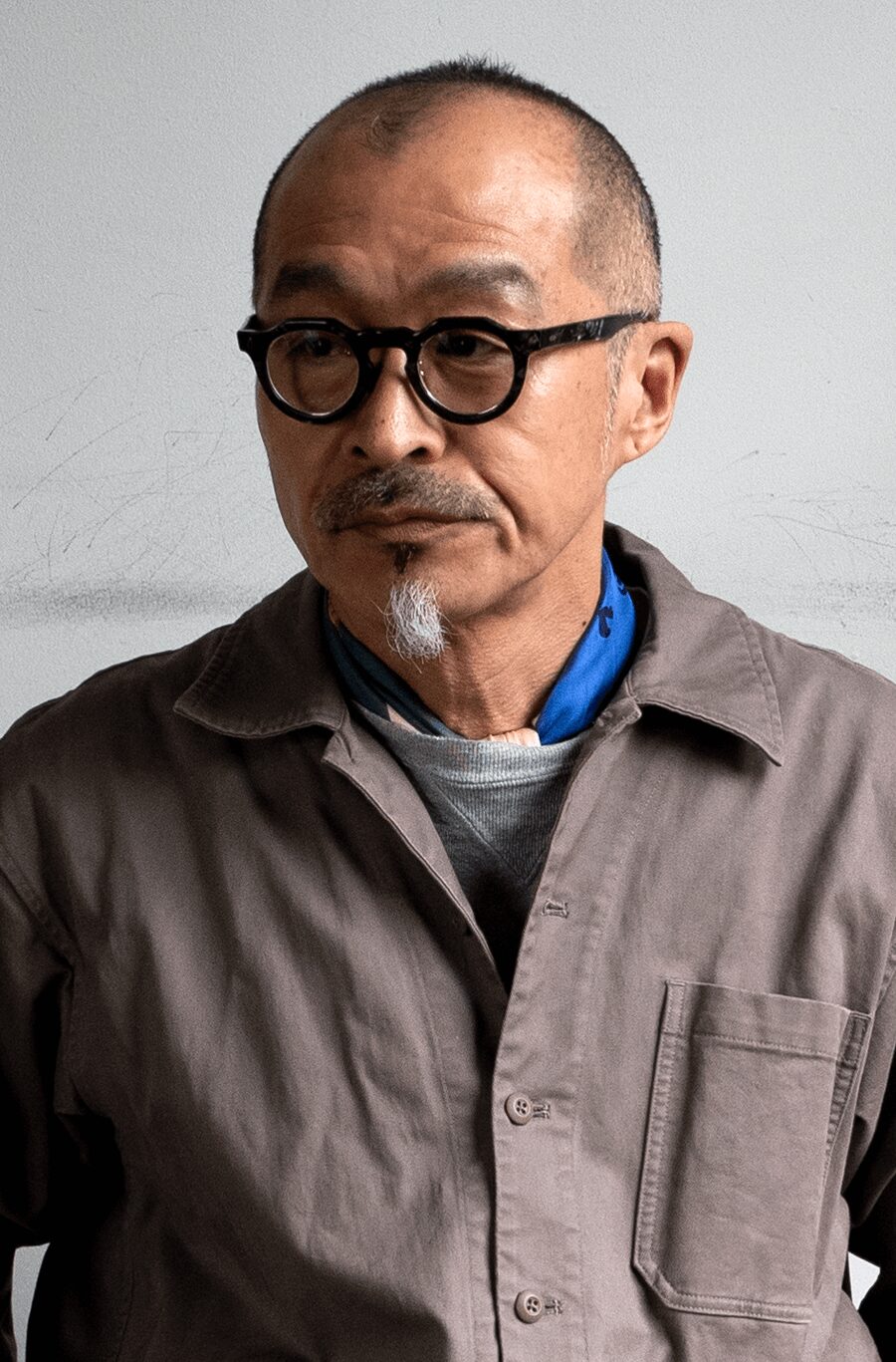 mii　PLACED SCREEN PRINTED SCARF